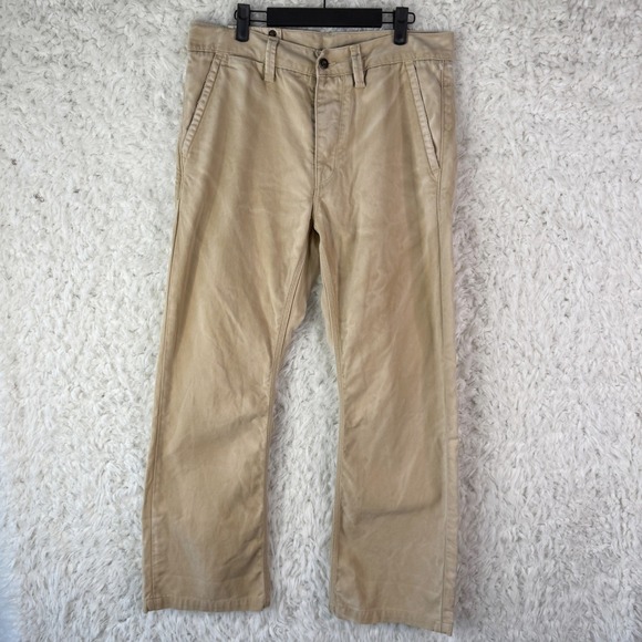 GAP Other - GAP 1969 Toland Canvas Khaki Tan Cotton Button Fly Straight Leg Mens 32 VTG Work